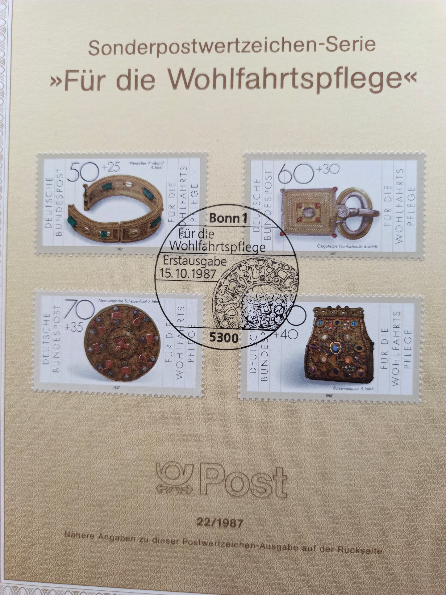 Masterpieces of Gold and Silver: 1987 Welfare Stamps