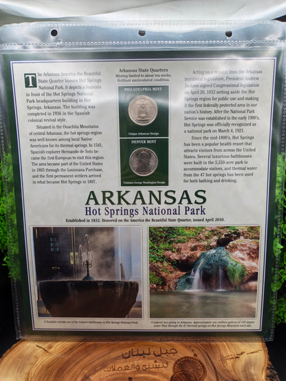 2010 Arkansas "America the Beautiful" Quarter & Conservation Stamp Set