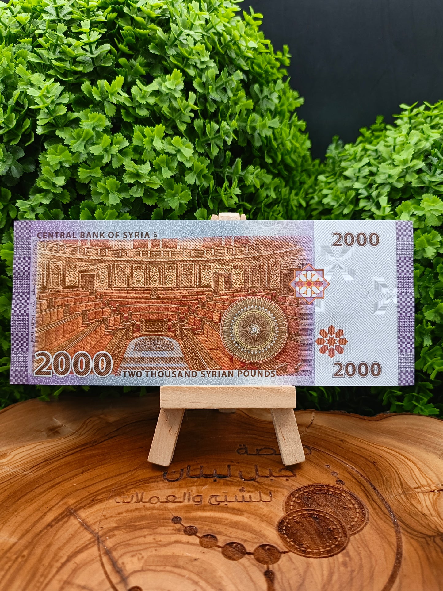 50 - 100 - 200 - 500 - 1000 - 2000 pound . Syria . 2021 ( perfectly matching sequential suffix, with the last two digits of the serial numbers )