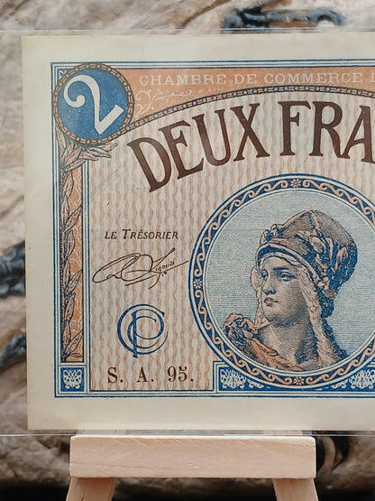 2 francs.  France.  1919 (emergency)