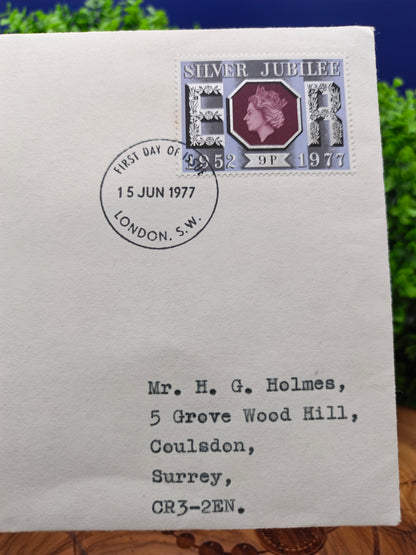 1977 British Royal Mail Queen's Silver Jubilee First Day Cover with Original