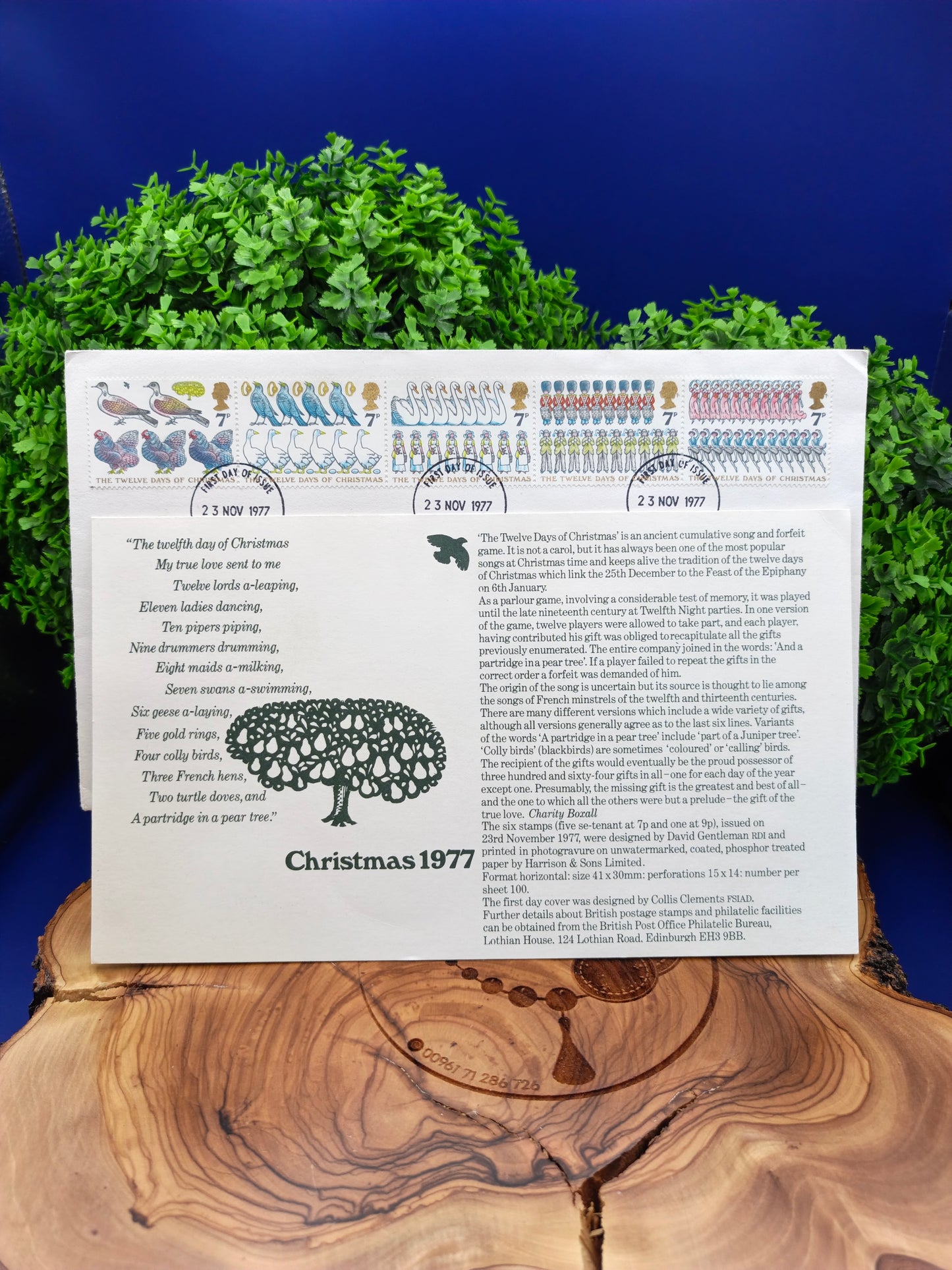 1977 Royal Mail "The Twelve Days of Christmas" First Day Cover - London PMK