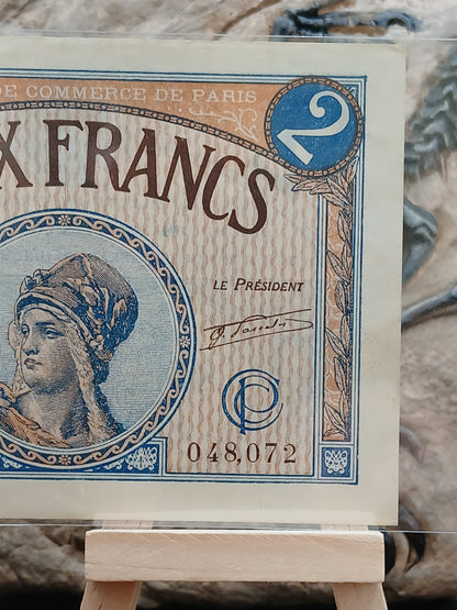 2 francs.  France.  1919 (emergency)