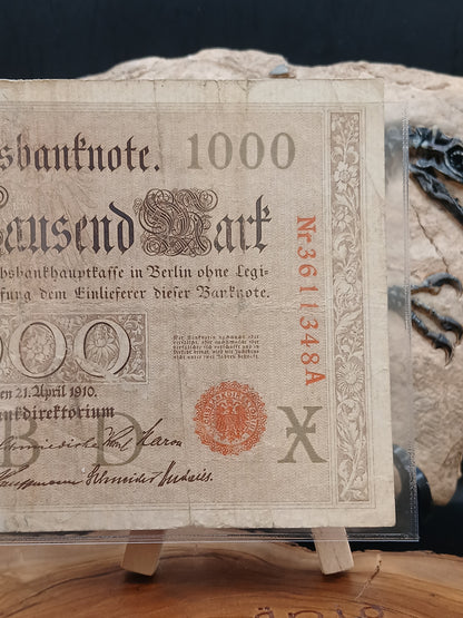 1000 mark . Read seal.  Germany . 1910