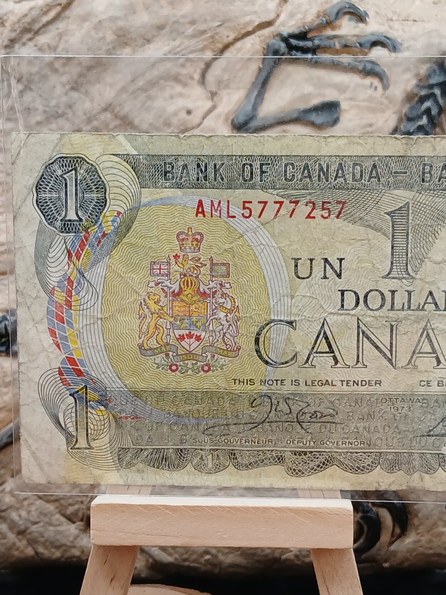 1 dollar . Canada.  1973
