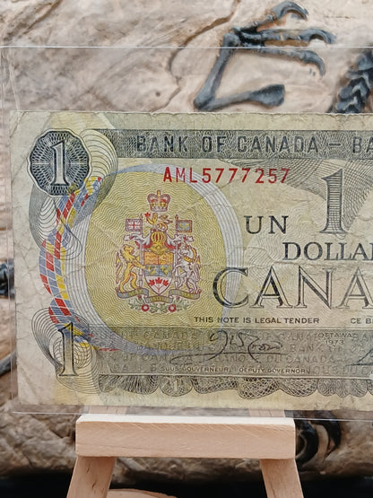 1 dollar . Canada.  1973