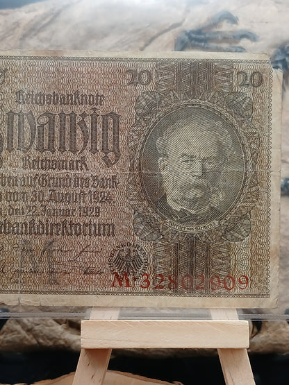 20 Reichsmark . Germany .  1924
