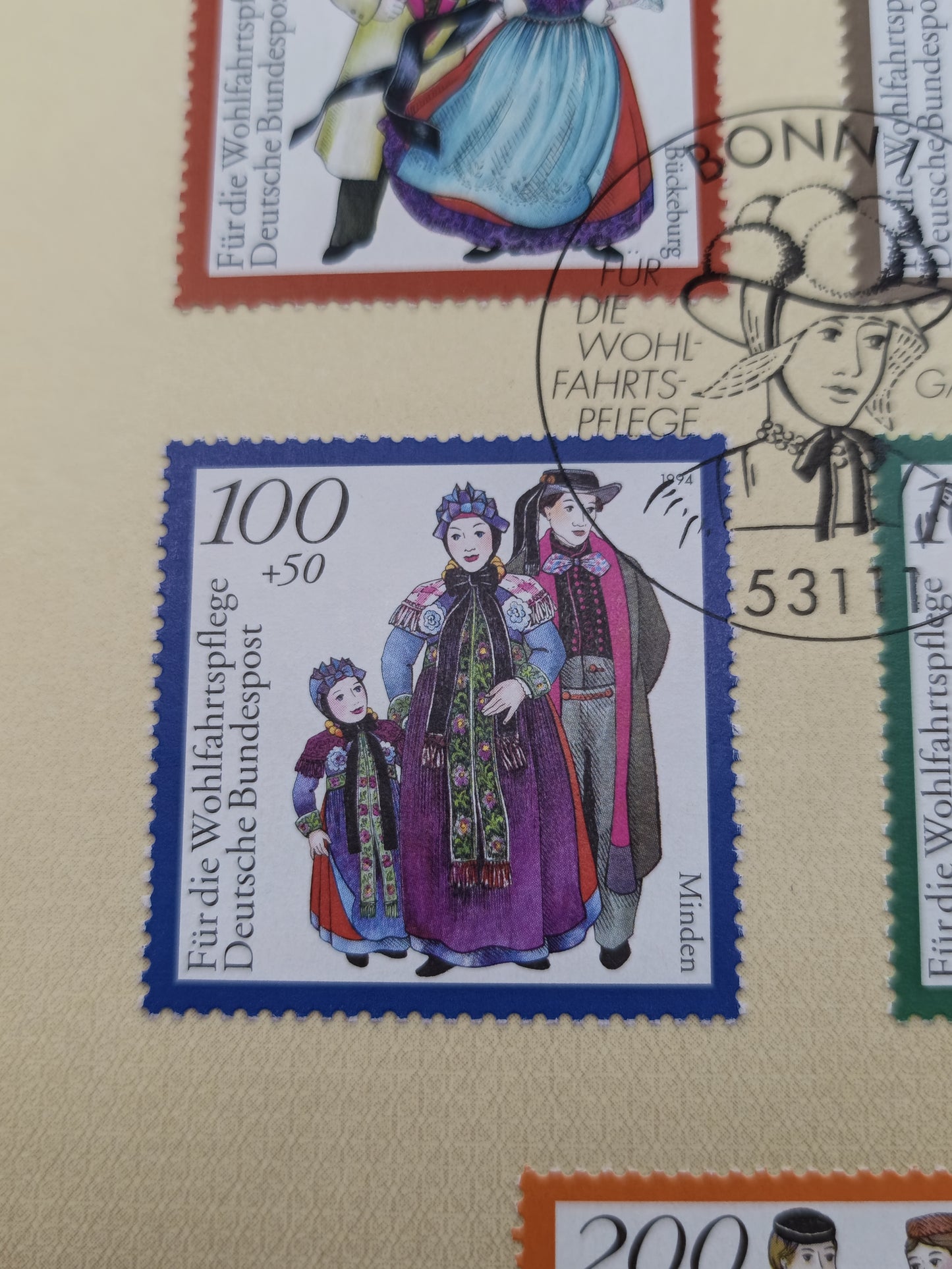 Traditional Attire: 1994 Welfare Welfare Stamps