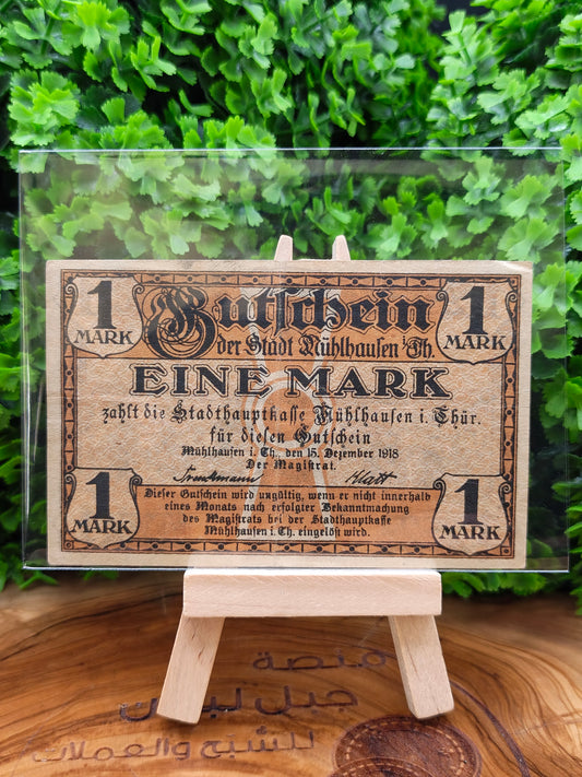 1 Mark notgled . Germany .  1918